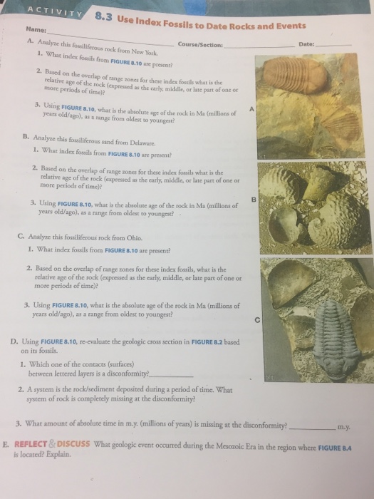 dating of rocks fossils and geologic events