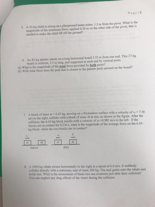 Page 2 A 15 Kg Child Is Sitting On A Playground Chegg 