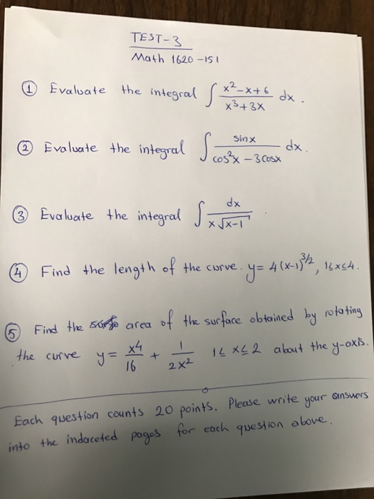 Solved Evaluate The Integral Integral X 2 X 6 X 3 3 Chegg Com