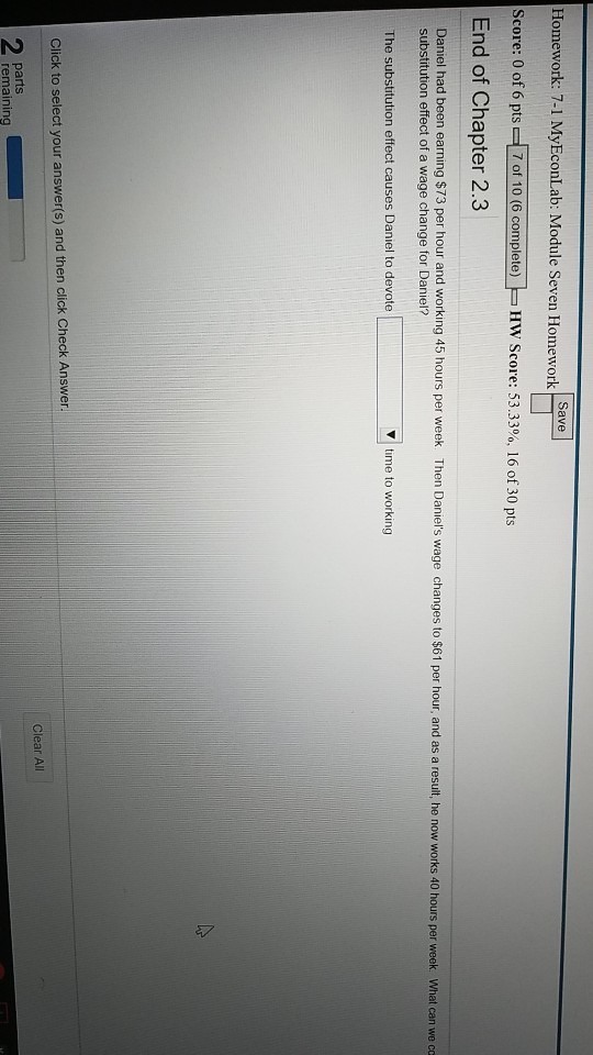 Solved Save Homework 7 1 Myeconlab Module Seven Homewor Chegg Com