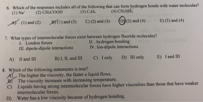 Solved Which Of The Responses Includes All Of The Followi Chegg Com