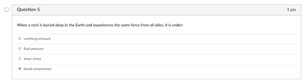 Solved D Question 5 1 Pts When A Rock Is Buried Deep In T Chegg Com