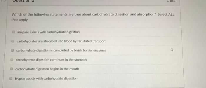 where are carbohydrates digested and absorbed