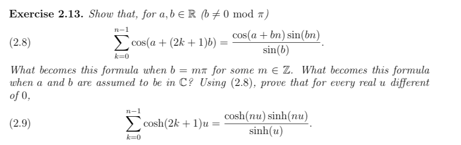Solved Exercise 2 13 Show That For A Ber Bf0 Mod 2 8 Chegg Com