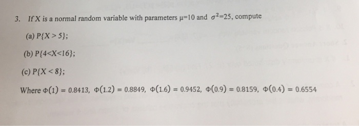 Solved Ifx Is A Normal Random Variable With Parameters M Chegg Com