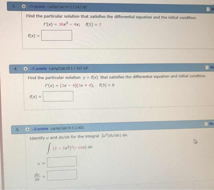 Solved: 3. -11 Points LarApCalc10 5.1.047 MI Find The Part ... Solved: 3. -11 Points LarApCalc10 5.1.047 MI Find The Part ...