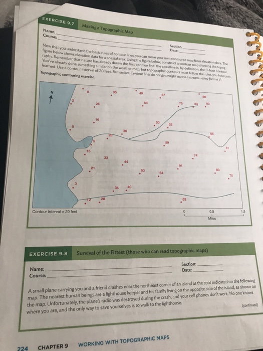 Topographic Map Worksheet Answer Key Pdf - Best Map Collection