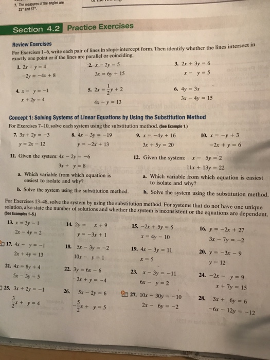 Solved For Exercises 1 6 Write Each Pair Of Lines In Chegg Com