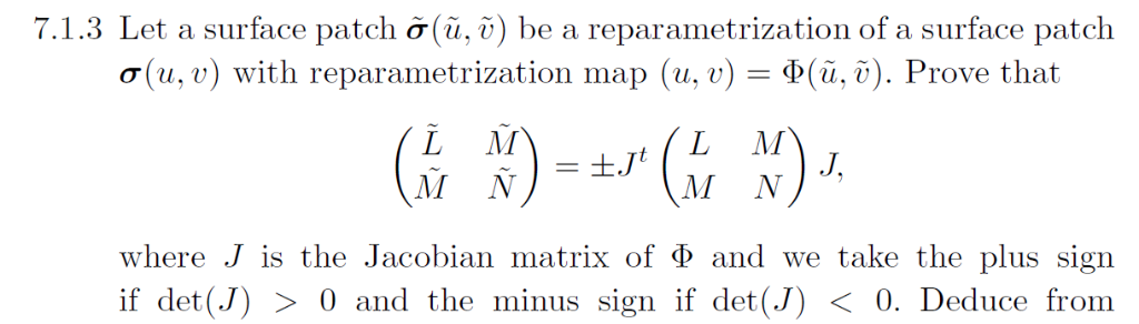 7 1 3 Let A Surface Patch S U V Be A Reparametri Chegg Com