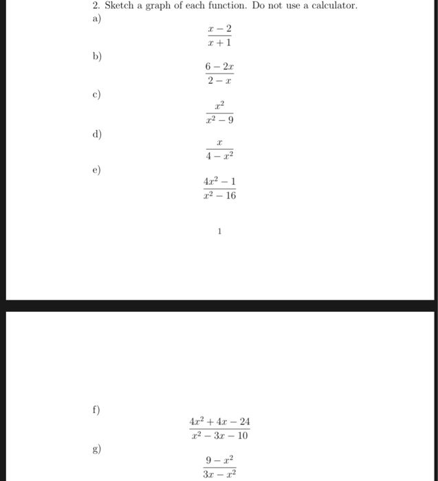 Solved 2 Sketch A Graph Of Each Function Do Not Use A C