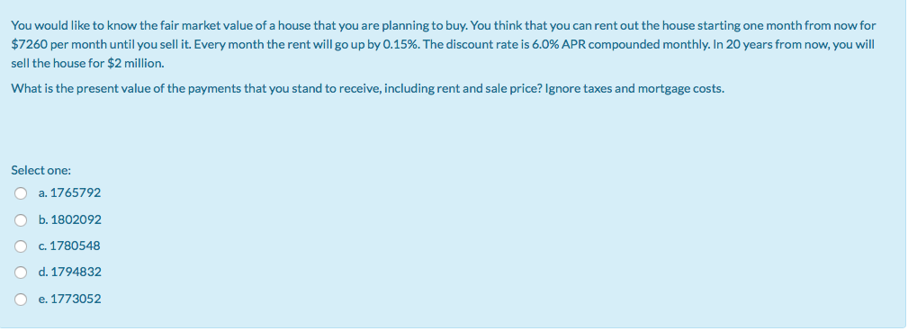 Solved You Would Like To Know The Fair Market Value Of A Solved You Would Like To Know The Fair Market Value Of A