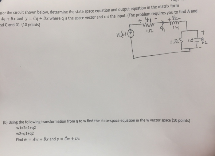 Solved For The Circuit Shown Below Determine The State S Chegg Com