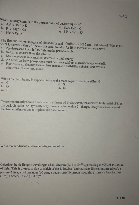 What is the order of atomic radii O2-F-, O, and F? - Quora