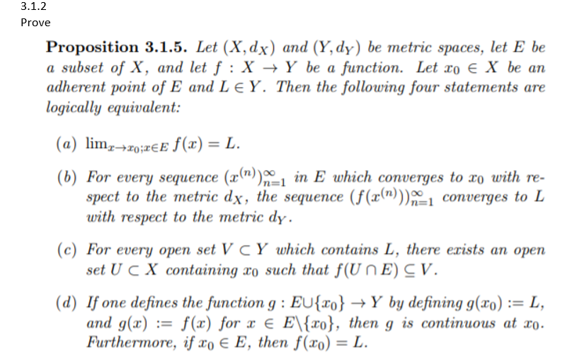 Solved Prove Proposition 3 1 5 Let X Dx And Y Dy B Chegg Com