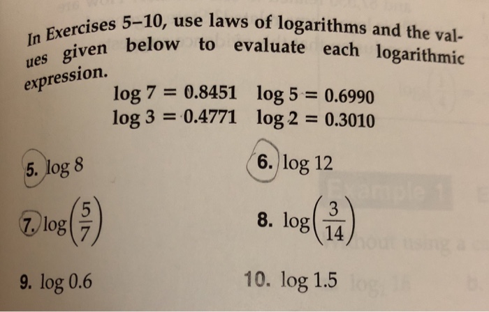 Solved] O. Laws of Logarithms Lesson 5 Assignment 1. Fully simplify each  of