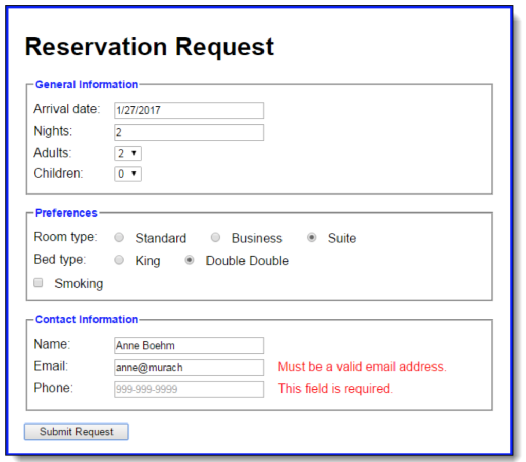 Reservation перевод. Валидация js. Reservation request form образец заполнения. Html forms exercise.