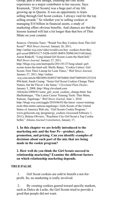 Case assignment girl scout cookies essay image