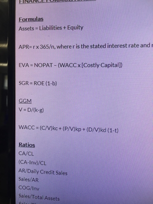 Solved Formulas Assets Liabilities Equity Apr Rx 365 N W Chegg Com