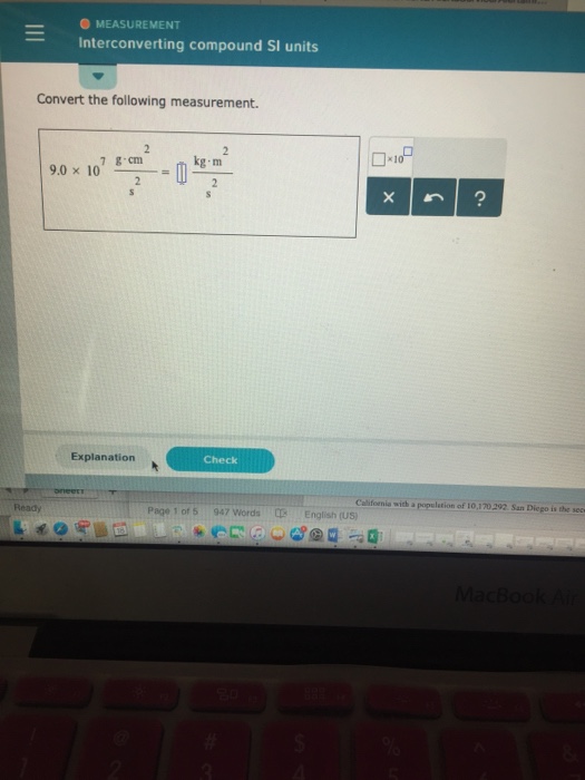 Solved Convert The Following Measurement 9 0 Times A0 7 Chegg Com