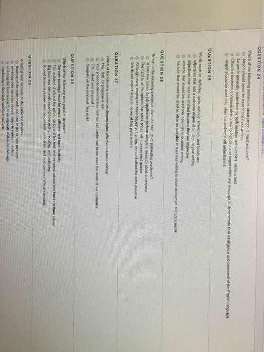 Solved Which Of The Following Sentences About Jargon Is M...