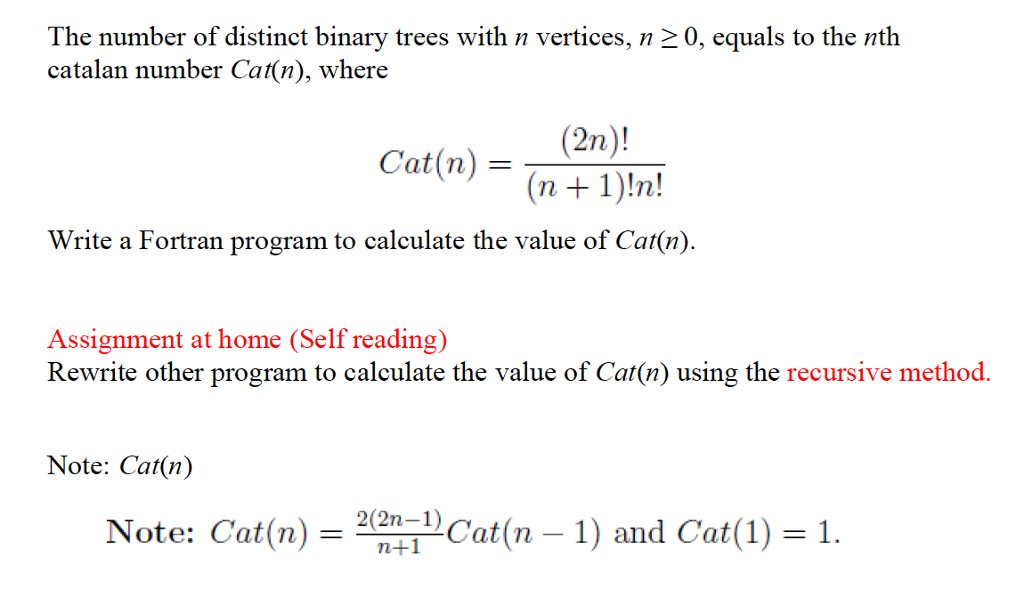 Solved The Number Of Distinct Binary Trees With N Vertices Chegg Com