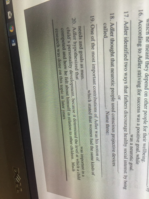 Solved Which He Meant They Depend On Other People For The - 