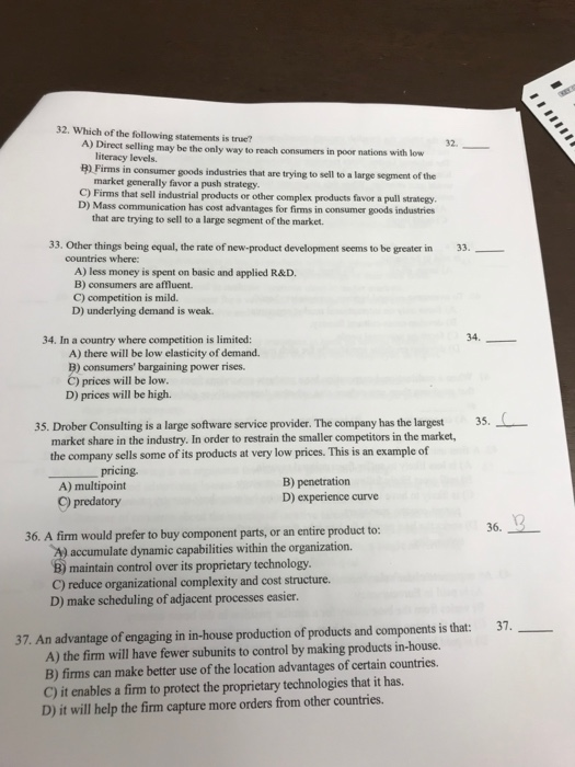 Solved 32. Which Of The Following Statements Is True? A) | Chegg.com Solved 32. Which Of The Following Statements Is True? A) | Chegg.com