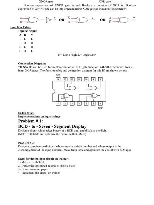 xnor gate ic number