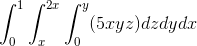 (5ryz)dzdydr