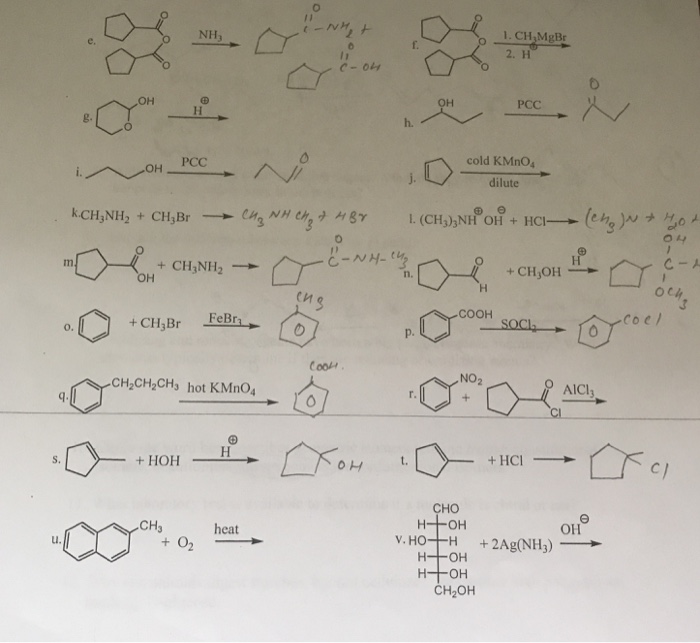 Solved 1. CH3-CH2-OH + PCC a. (CH3)2-C=N-OH 2. CH3-CHO + 2