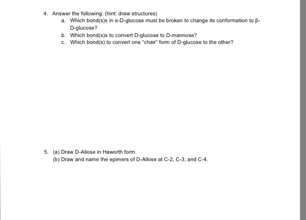 Solved 4 Answer The Following Hint Draw Structures W