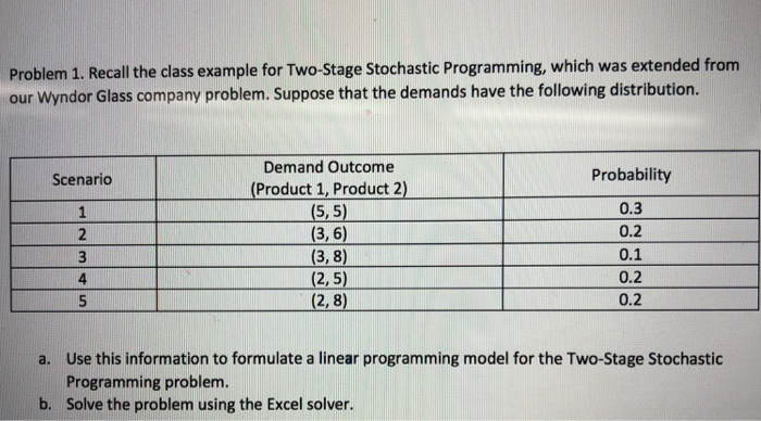 Class 1 Recall >> Problem 1 Recall The Class Example For Two Stage Class 1 Recall >> Problem 1 Recall The Class Example For Two Stage