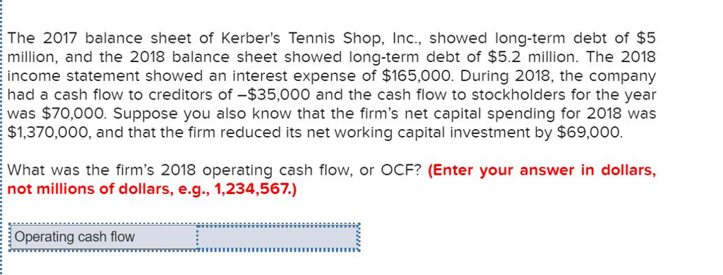 The 2017 balance sheet of Kerber's Tennis Shop, Inc  