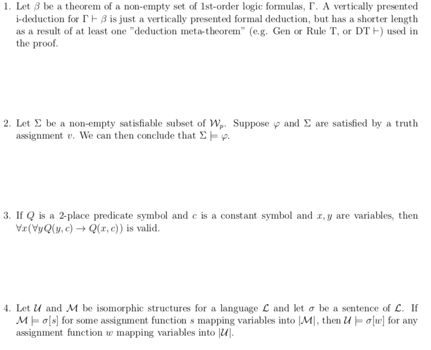 1 Let Ss Be A Theorern Of A Non Empty Set Of 1st O Chegg Com