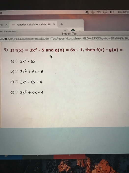 Solved 过しes见口 Thu 6 59 Obfunction Calculator Emath Chegg Com