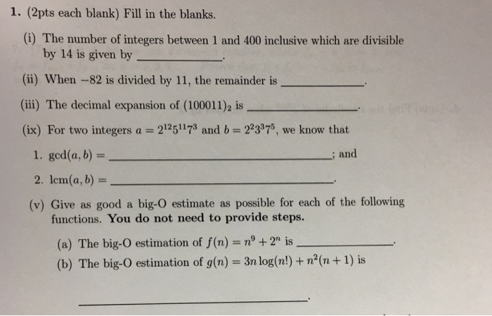 Exercise 2 fill in the blanks