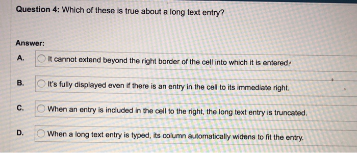 Text Entry Question