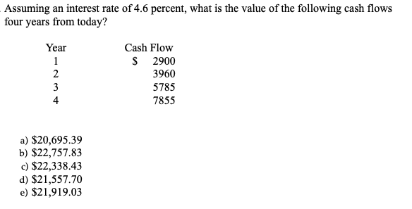 Solved At An Interest Rate Of 10 Percent, Which Of The, 54% OFF