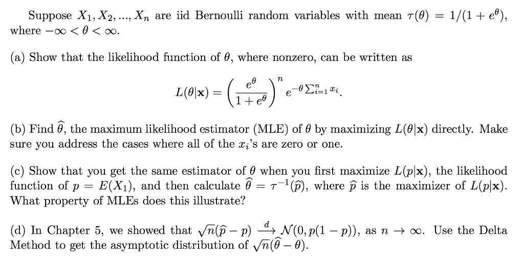 8 Suppose X1 X2 Are Iid Bernoulli Random V Chegg Com