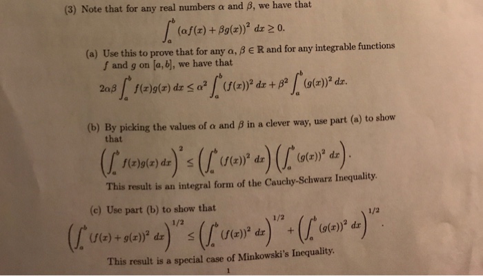 Solved 3 Note That For Any Real Numbers A And B We Have Chegg Com