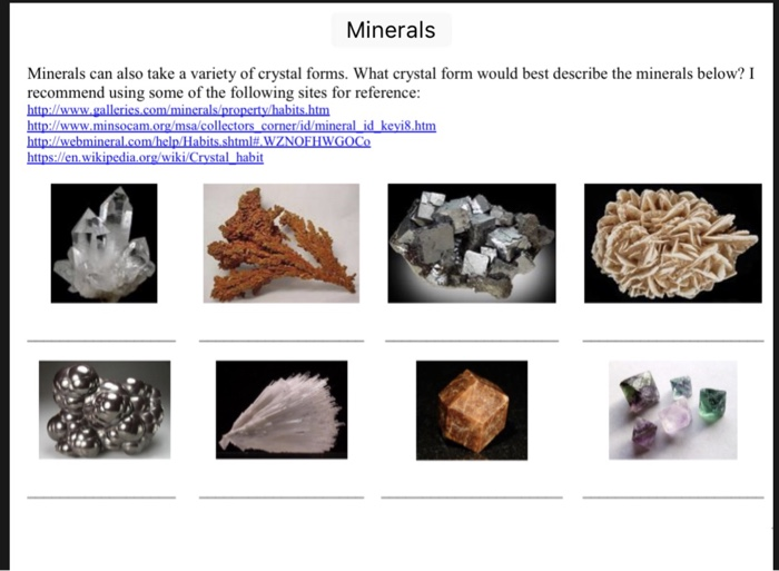 mineral crystal shapes