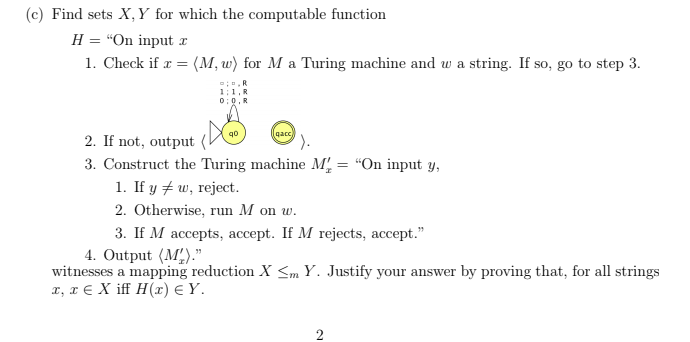 Solved A Tm M Is A Turing Machine W Is A String Chegg Com