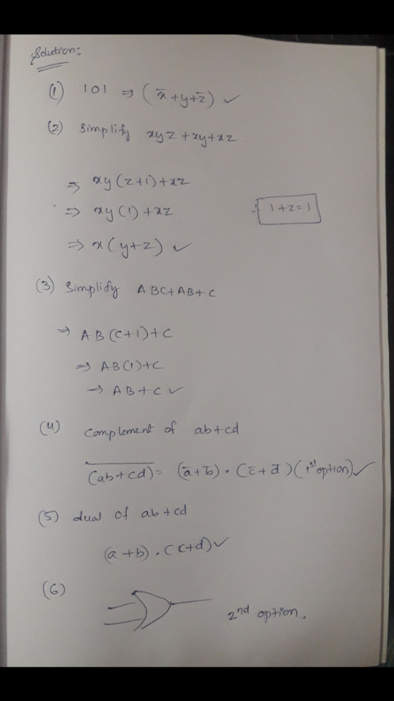 Solved Question 1 Maxterm M 5 0 X Y Z O X Yz Xz Question 2 Simplify Possible Xyz Xy Xz Oxyz Xy Xz Q