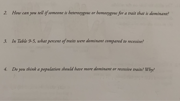 5 dominant traits