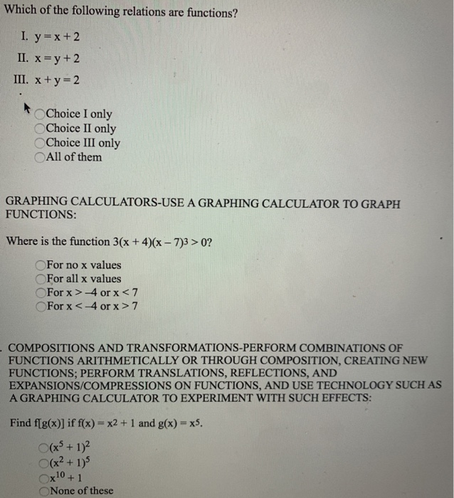 Which Of The Followving Relations Are Fiunctions I Y Chegg Com