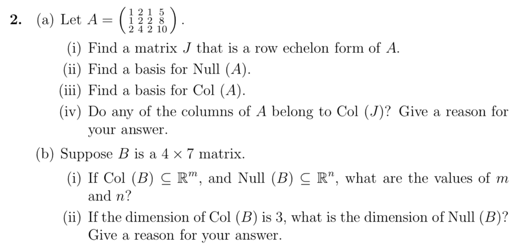 Solved 2 1 21 5 2 4 2 10 I Find A Matrix J That Is A