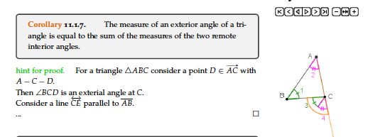 Solved Corollary 11 1 7 The Measure Of An Exterior Angle