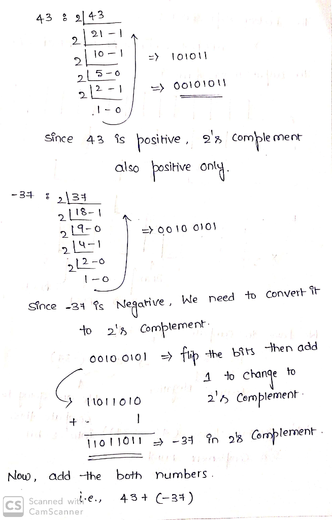 43 8 2l 4-3 2 2 2 2. 5-0 OolO1O Since 43 ß þosi rive, 2я comblement also bositive ont 34 23 2. 2 2 2 31 fs Negative, We need