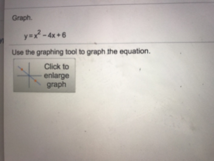 Solved Graph Y X2 4x 6 Use The Graphing Tool To Graph The Chegg Com