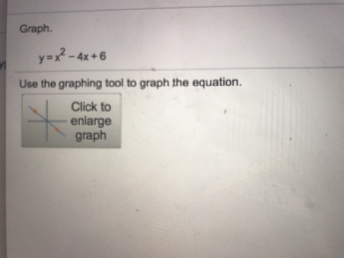 Graph Y X2 4x 6 Use The Graphing Tool To Graph The Chegg Com